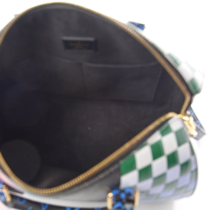 Louis Vuitton Epi Colored Monogram Damier Race Speedy Bandouliere 30 Black Rouge 4 of 8