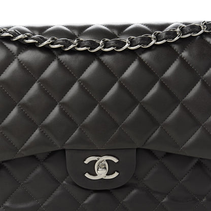 Chanel Lambskin Quilted Jumbo Double Flap Black 10 of 10