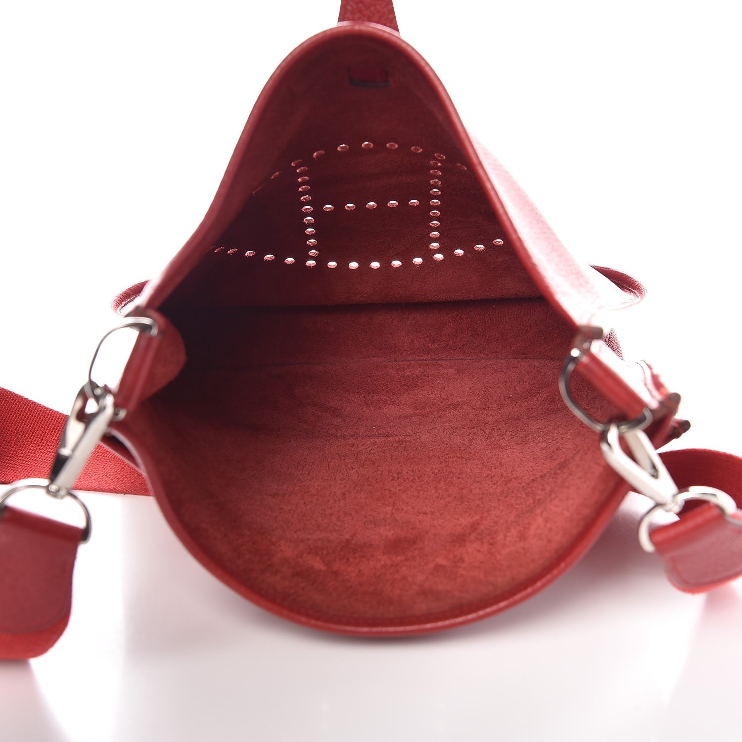 Hermes Taurillon Clemence Evelyne II PM Rouge Casaque 5 of 11
