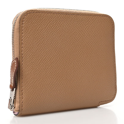 Hermes Epsom Silk'in Compact Wallet Chai 3 of 9