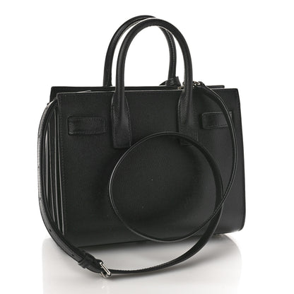 Saint Laurent Grained Calfskin Nano Sac De Jour Black 3 of 8