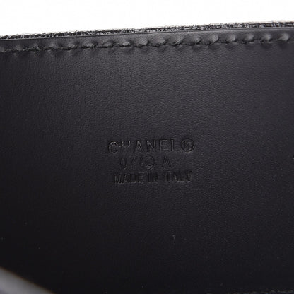 Chanel Metallic Crackled Calfskin CC Belt 95 38 Black 6 of 9