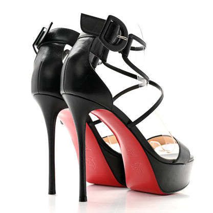 Christian Louboutin Kid Choca 130 Platform Sandals 39.5 Black 4 of 9