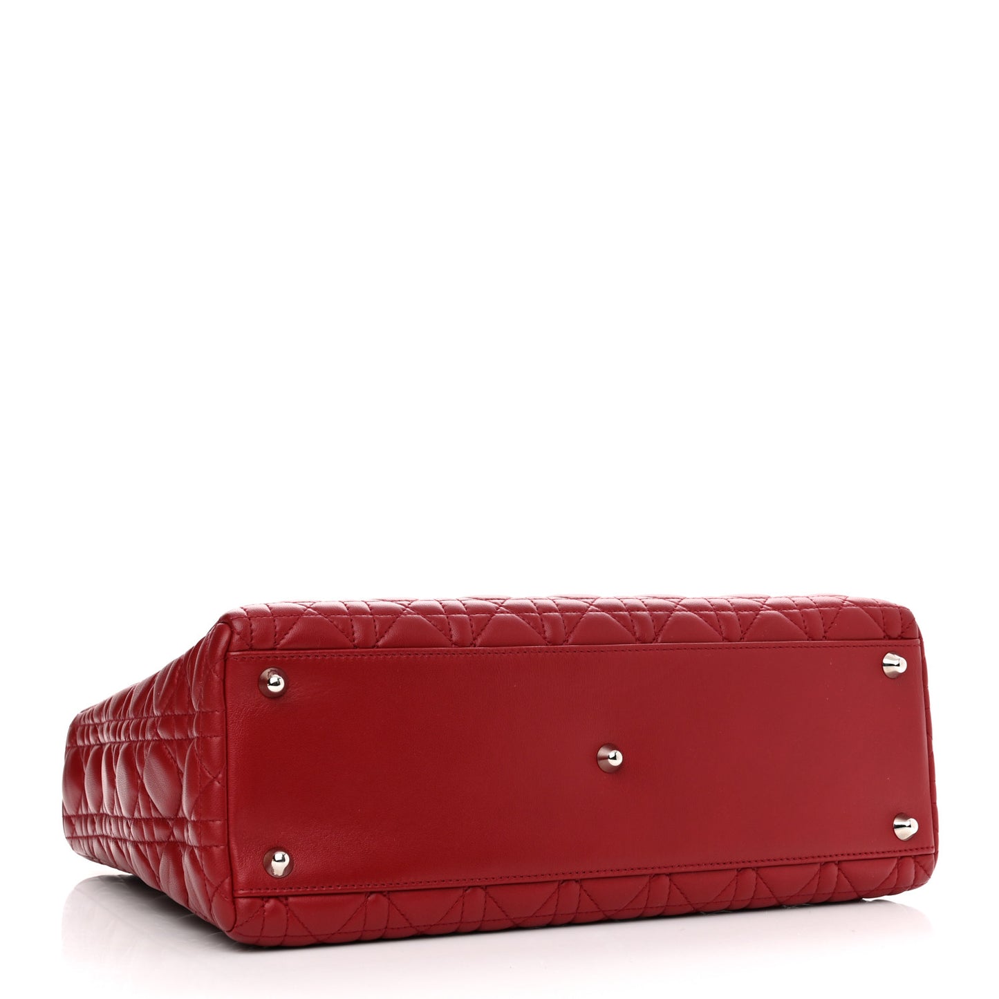 Lambskin Cannage Large Lady Dior Red