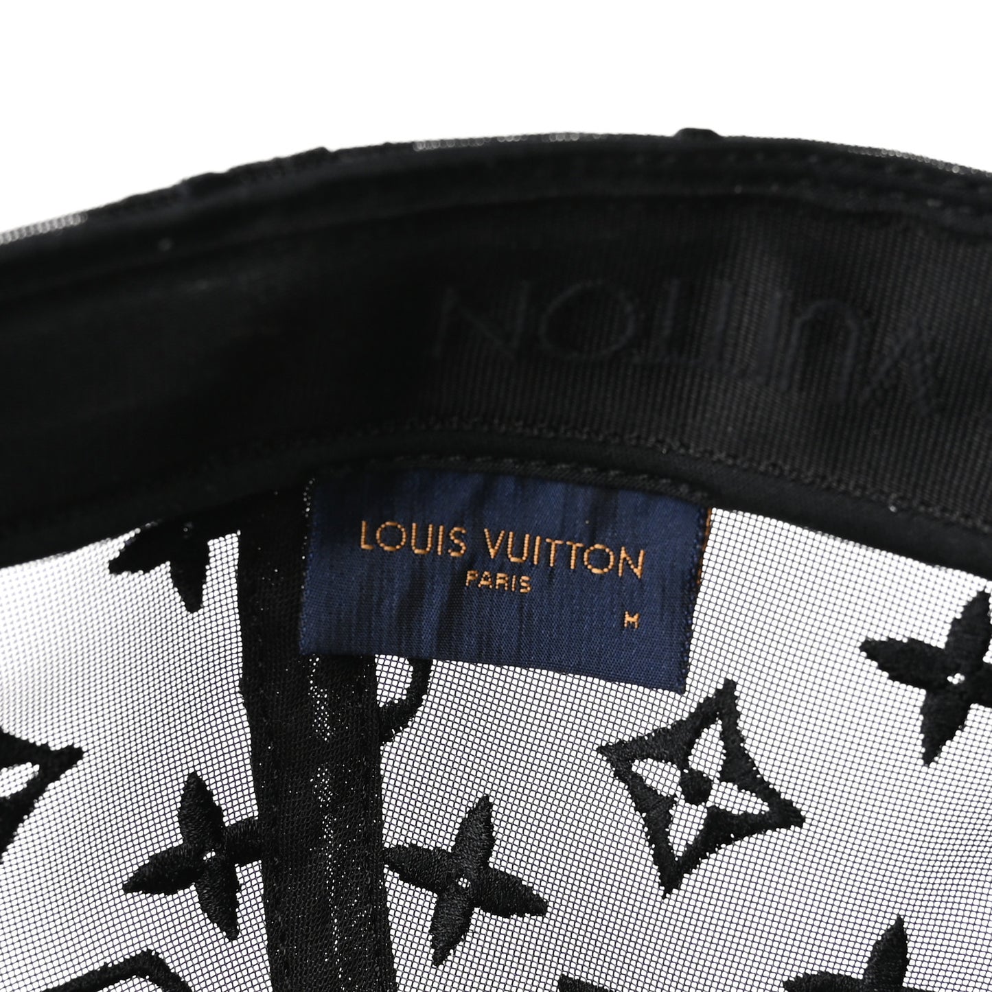 Monogram Mesh Cotton Cap M Black