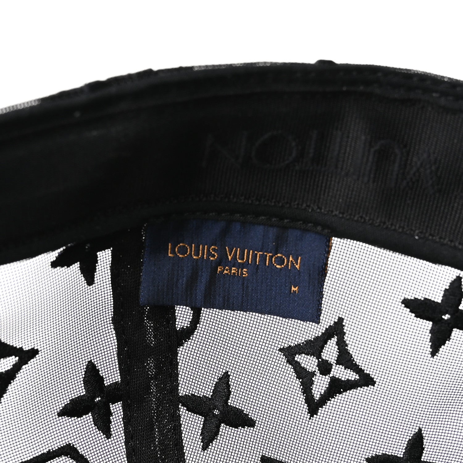 Louis Vuitton Monogram Mesh Cotton Cap M Black 8 of 12