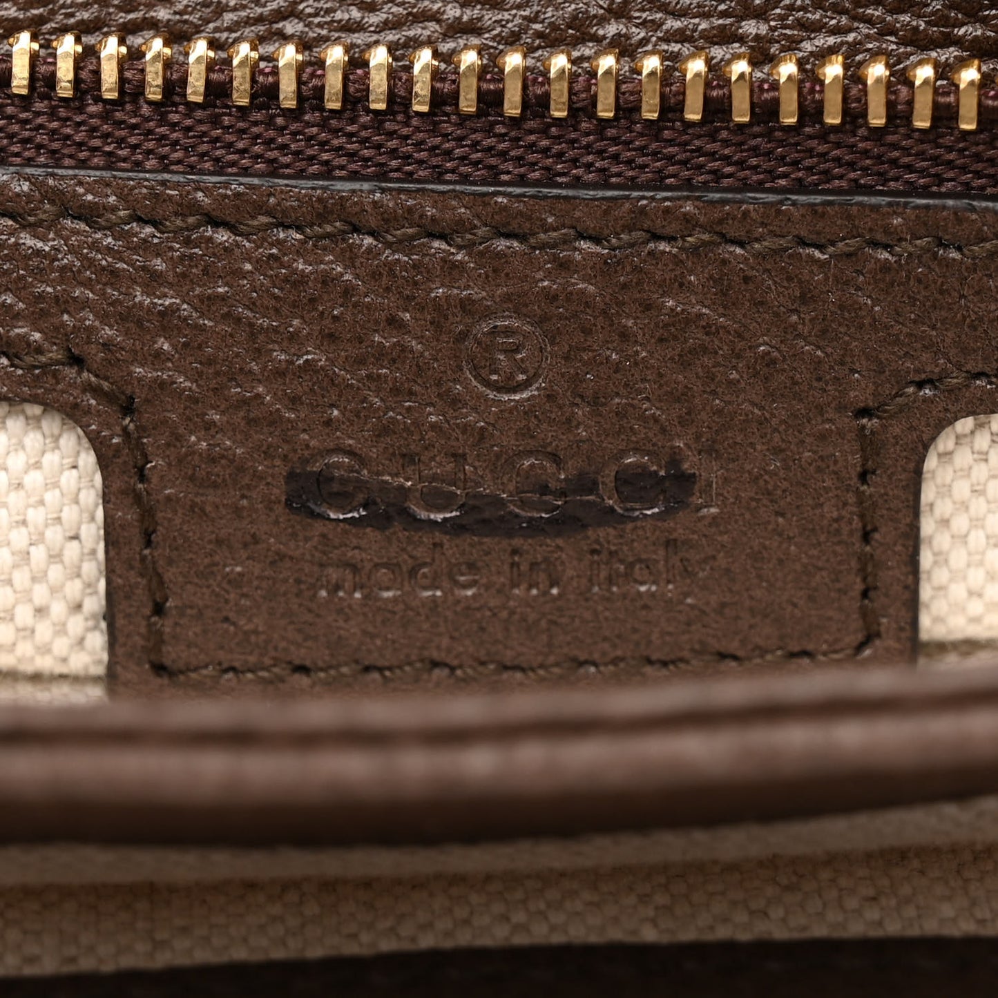 GG Supreme Monogram Textured Dollar Calfskin Web Medium Blondie Top Handle Shoulder Flap Bag Beige Ebony New Acero