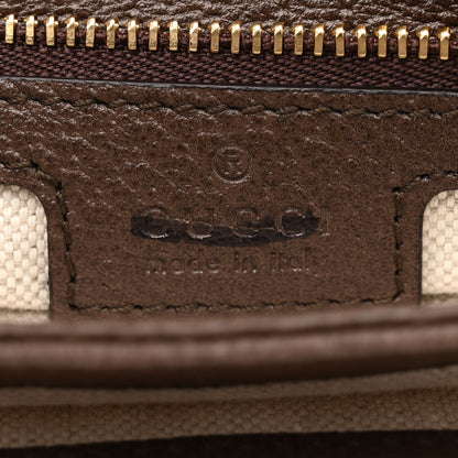Gucci GG Supreme Monogram Textured Dollar Calfskin Web Medium Blondie Top Handle Shoulder Flap Bag Beige Ebony New Acero 6 of 12