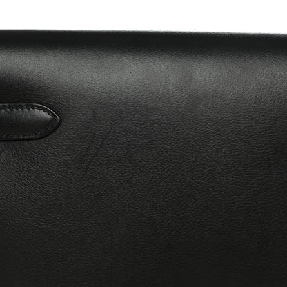 Hermes Evercolor Kelly Depeches 25 Pouch Black 9 of 10