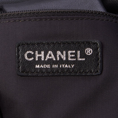 Chanel Coated Canvas Paris Biarritz Messenger Flap Black 8 of 9