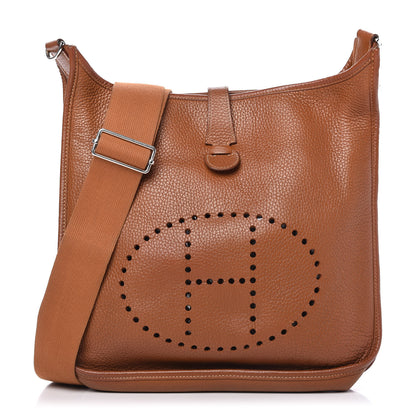 Hermes Taurillon Clemence Evelyne III GM Gold 1 of 9