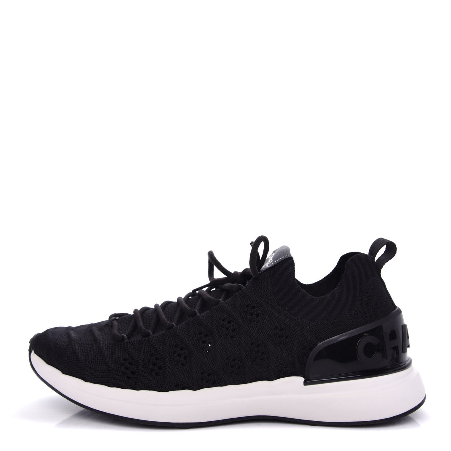 Fabric Logo Sneakers 38 Black