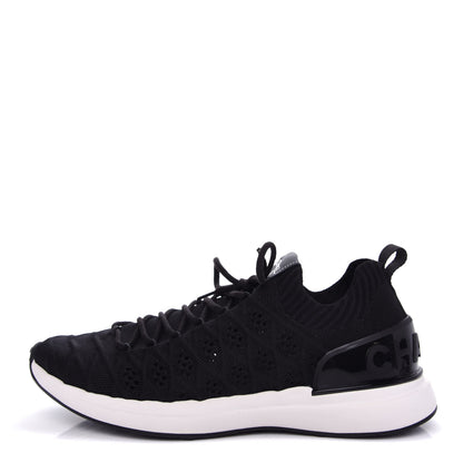Chanel Fabric Logo Sneakers 38 Black 1 of 10