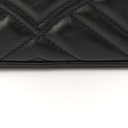 Gucci Calfskin Matelasse Mini GG Marmont Chain Crossbody Bag Black 14 of 14
