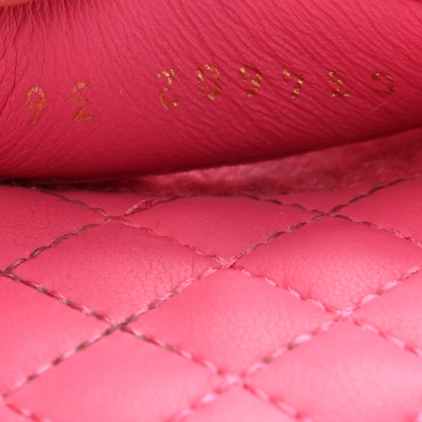 Cord Lambskin Quilted Logo Sandals 36 Pink