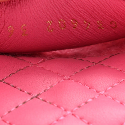 Chanel Cord Lambskin Quilted Logo Sandals 36 Pink 8 of 11