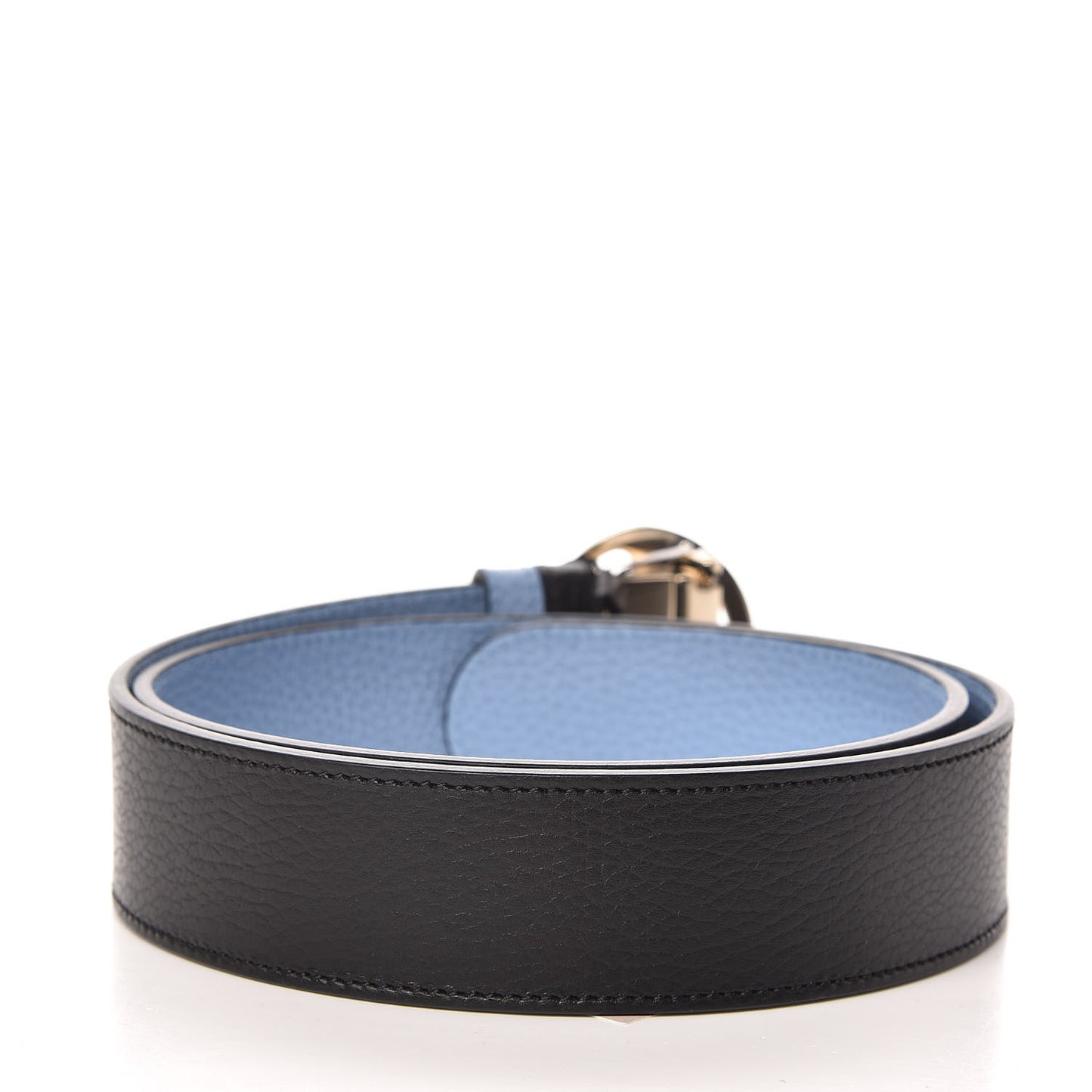 Dollar Calfskin 1973 Reversible Belt 90 36 Black Mineral Blue