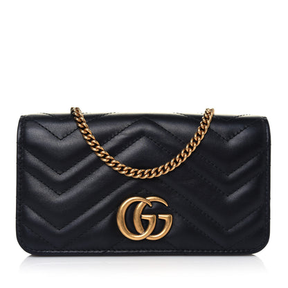 Gucci Calfskin Matelasse GG Marmont Mini Bag Black 1 of 12