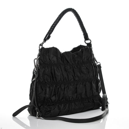Prada Tessuto Nylon Gaufre Hobo Nero Black 3 of 6