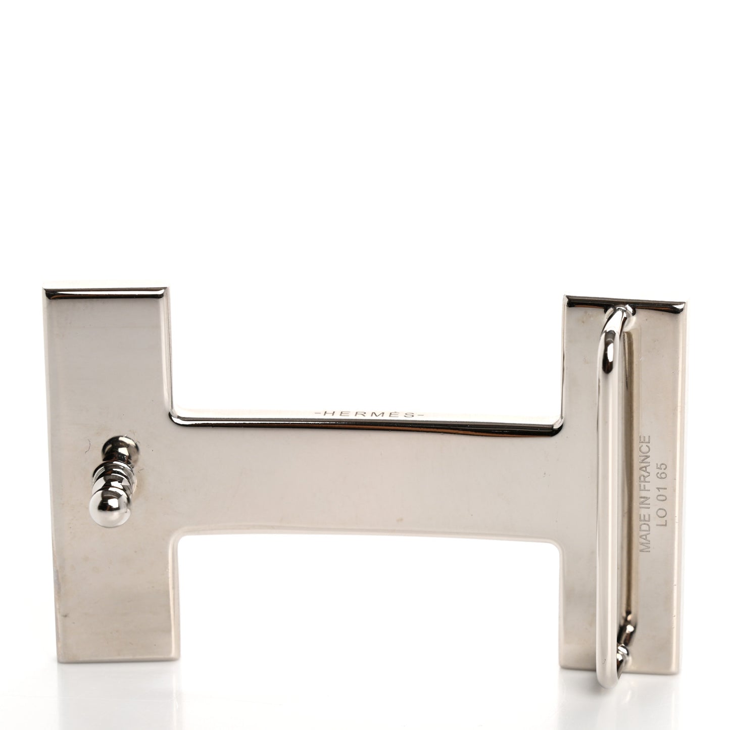 Brushed Palladium 32mm Quizz H Belt Buckle