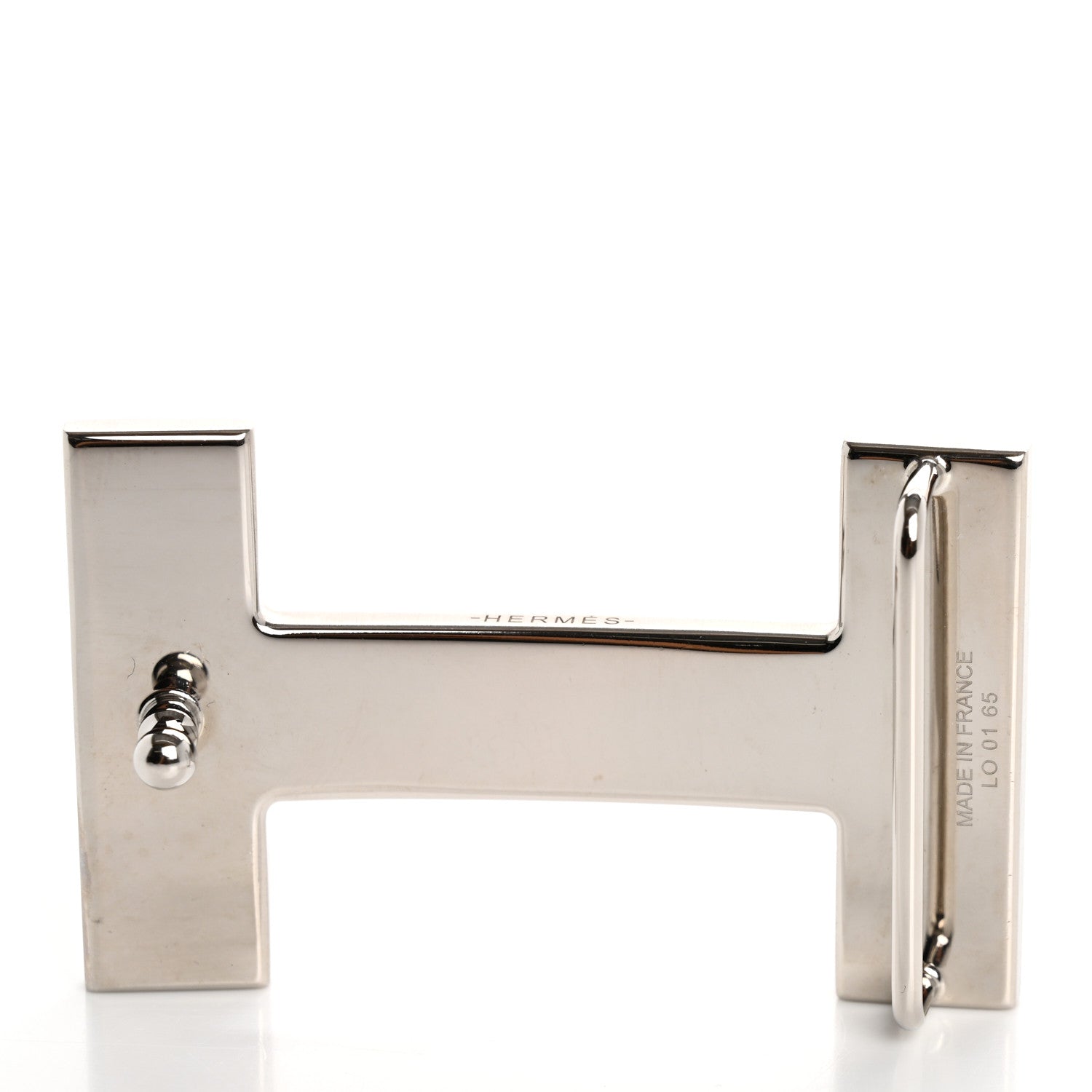Hermes Brushed Palladium 32mm Quizz H Belt Buckle 4 of 4