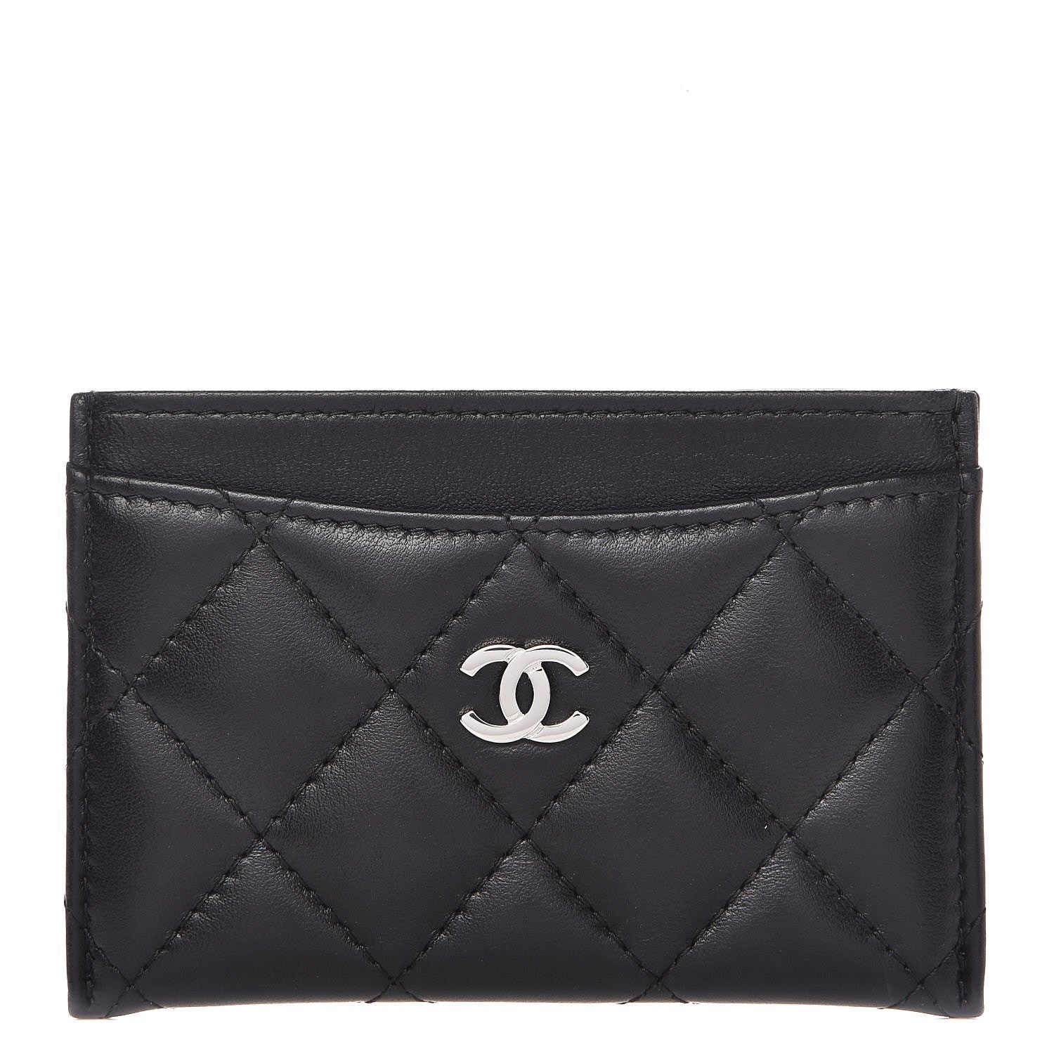 Chanel Lambskin Quilted Card Holder Black 1 of 9