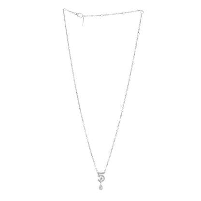 Chanel 18K White Gold Diamond Eternal No 5 Necklace 3 of 6
