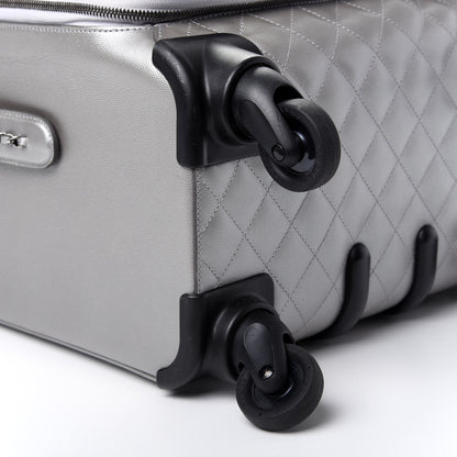 Chanel Metallic Caviar Quilted Coco Case Trolley Silver 5 of 9