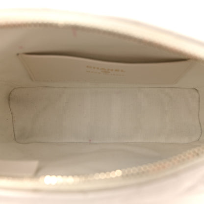 Chanel Caviar Quilted Hobo Clutch With Chain White 5 of 13