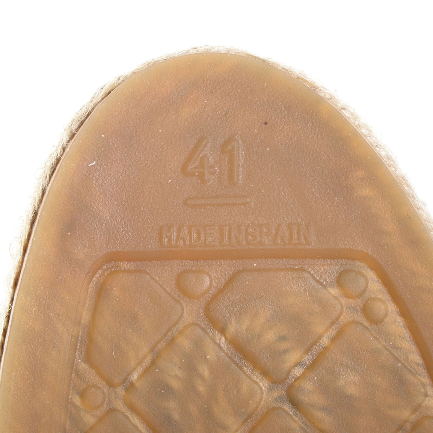 Crackled Calfskin High Top Espadrilles 41 Beige Black