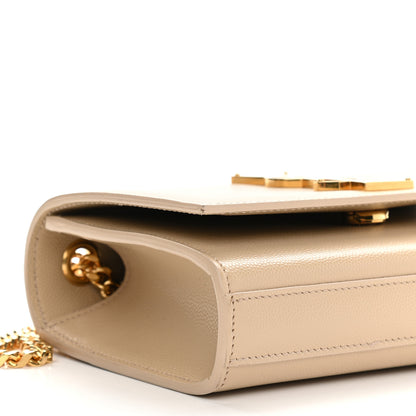 Saint Laurent Grain De Poudre Small Monogram Kate Satchel Nude Powder 6 of 7