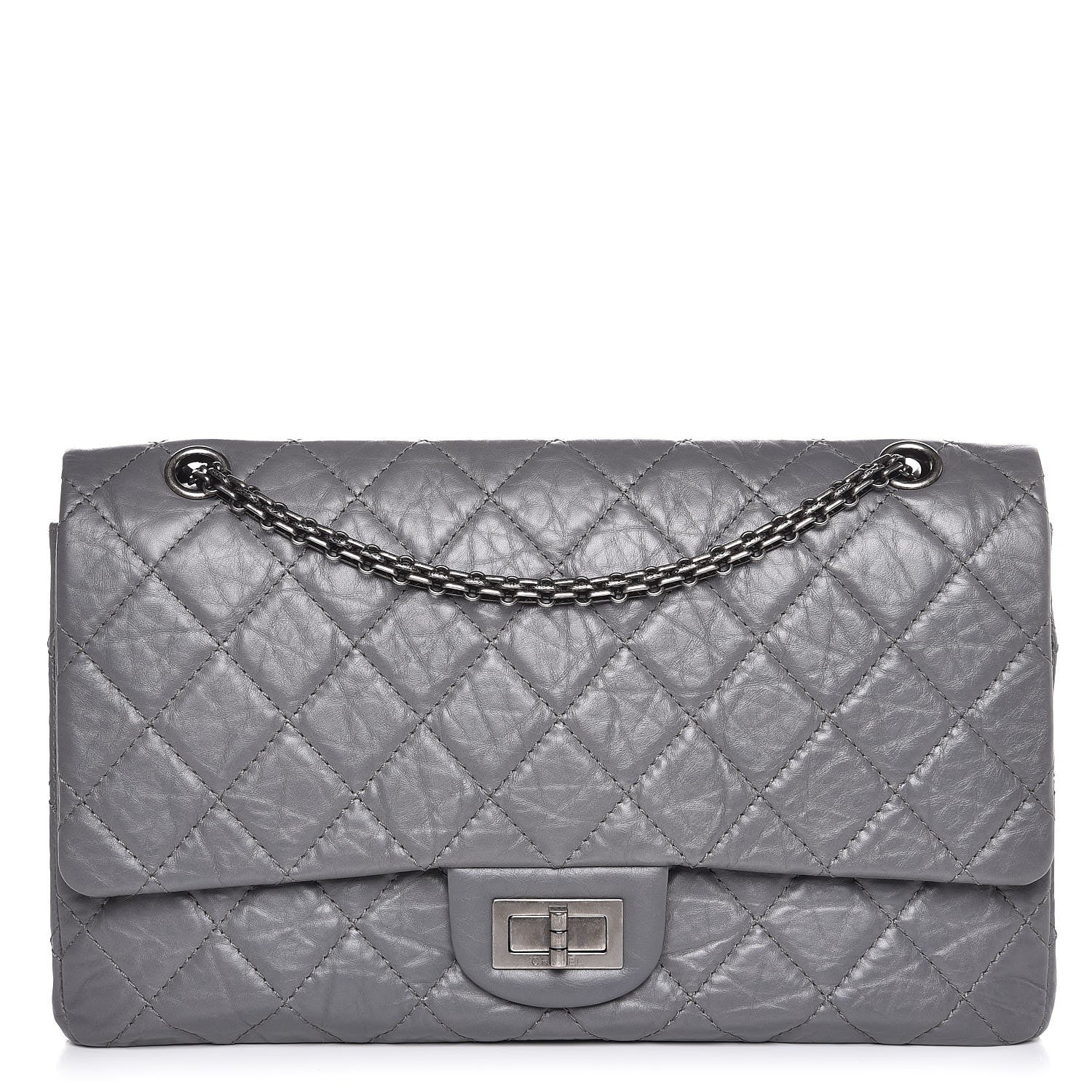 Chanel Aged Calfskin Quilted 2.55 Reissue 227 Flap Grey 1 of 7