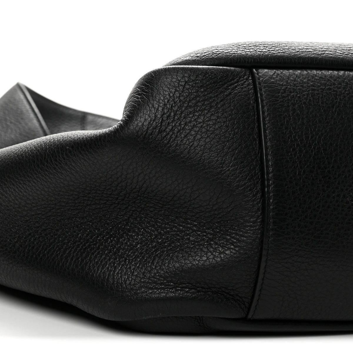 Grained Deerskin Bea Tote Black