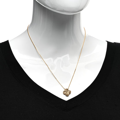 Van Cleef & Arpels 18K Yellow Gold Guilloche Vintage Alhambra Pendant Necklace 2 of 5