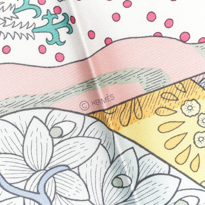 Hermes Silk Le Premier Chant Scarf 90 Abricot Ciel Vert 2 of 6