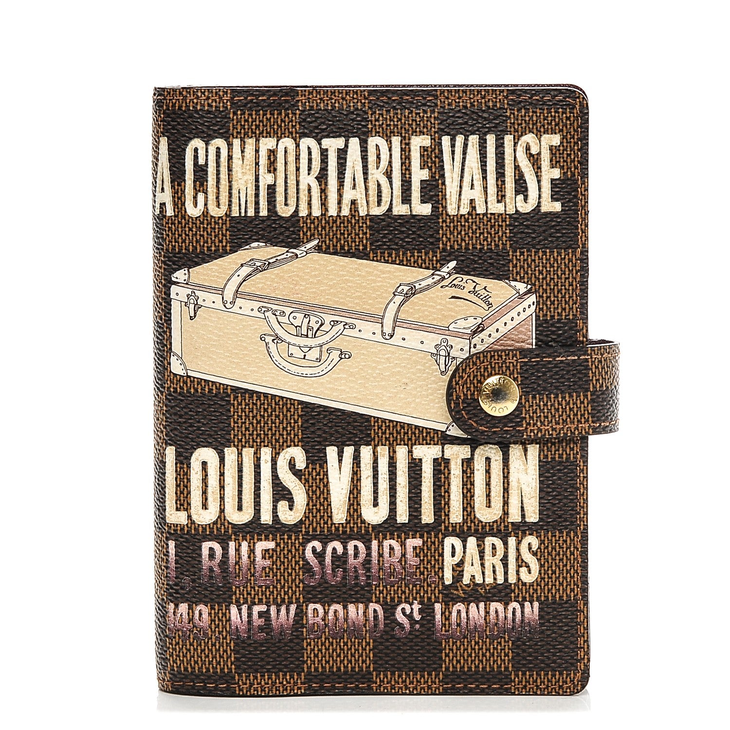 Louis Vuitton Damier Ebene Valise Small Ring Agenda Cover 1 of 6
