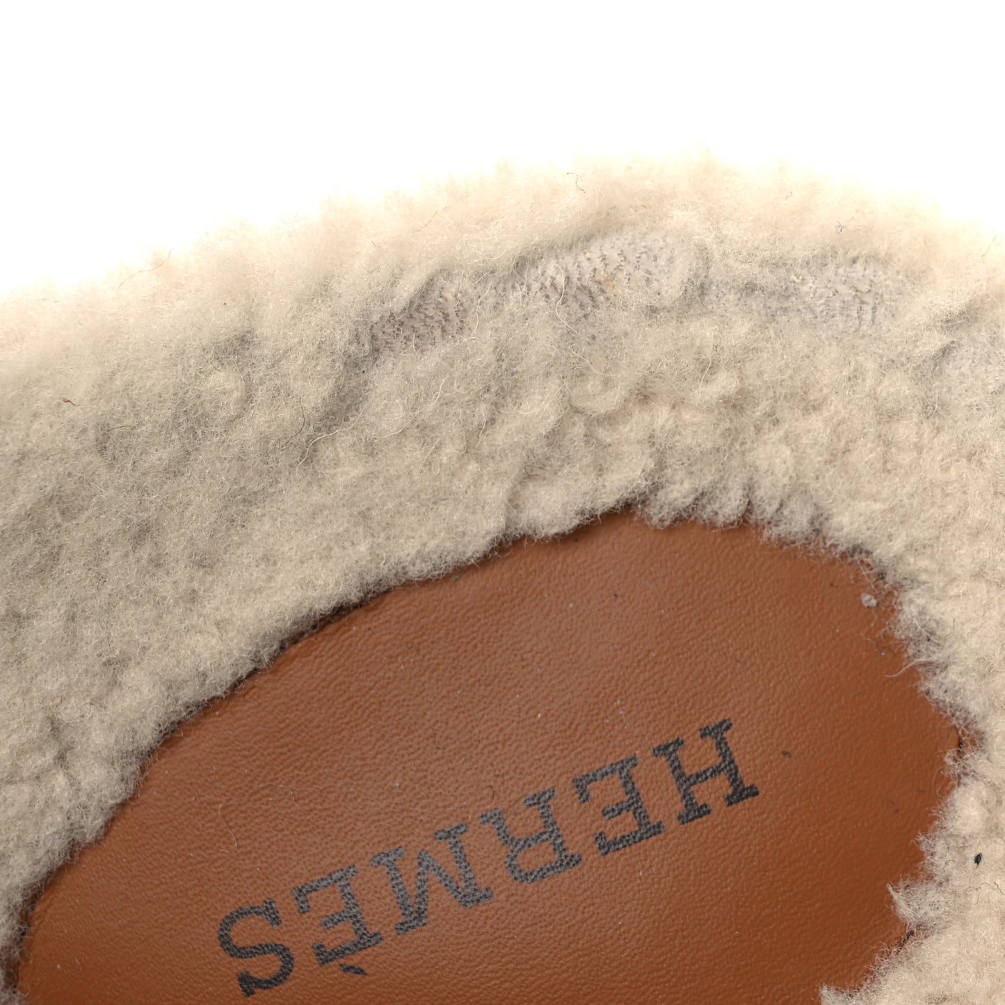 Suede Goatskin Woolskin Womens Chypre Sandals 36.5 Naturel Ecru