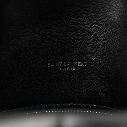 Saint Laurent Lambskin Quilted Small Loulou Puffer Monogram Chain Satchel Black 6 of 10