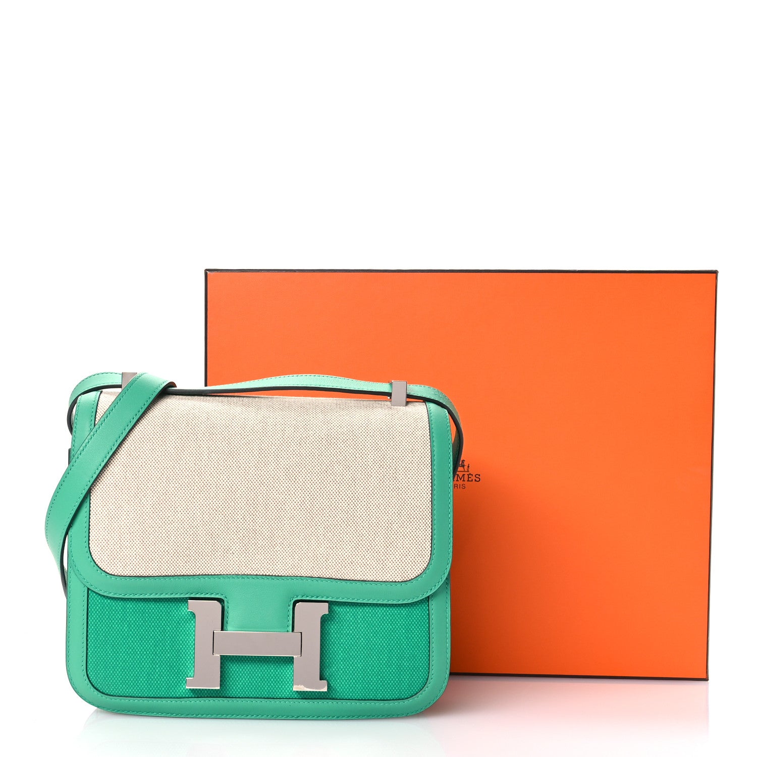 Hermes Swift Toile H Berline Constance 24 Menthe 11 of 11