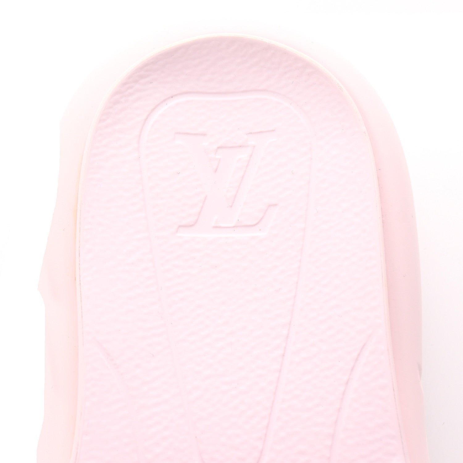 Louis Vuitton Rubber Monogram Embossed Pool 55 Flat Comfort Mule 39 Rose Clair 10 of 11