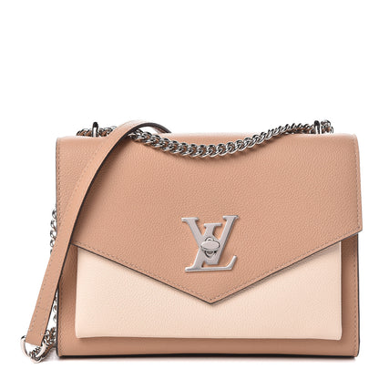Louis Vuitton Soft Calfskin Mylockme Chain Bag BB Papyrus Creme 1 of 8