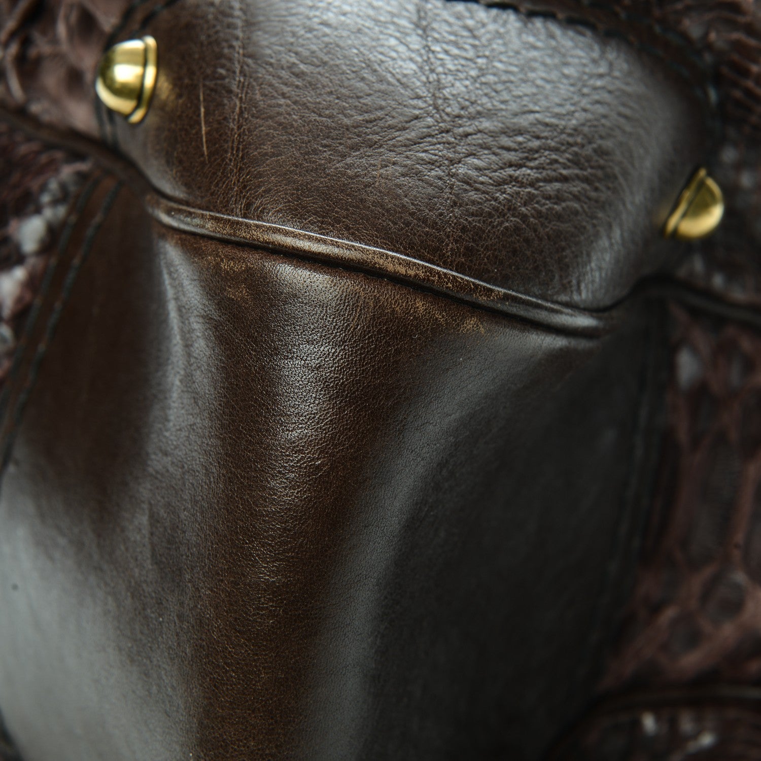Gucci Python Large Jockey Hobo Brown 9 of 12