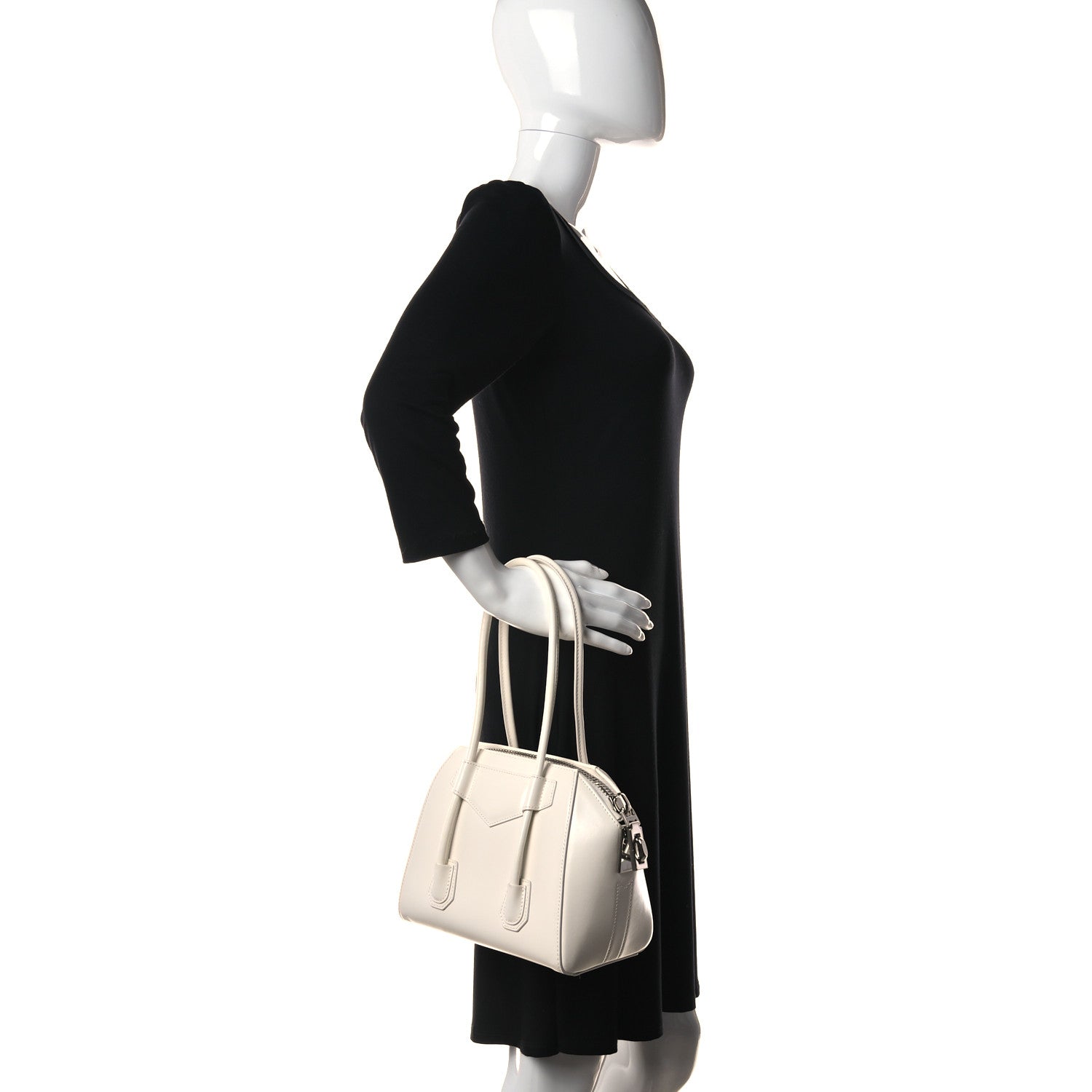 Givenchy Box Calfskin Mini Lock Antigona Shoulder Bag White 2 of 12