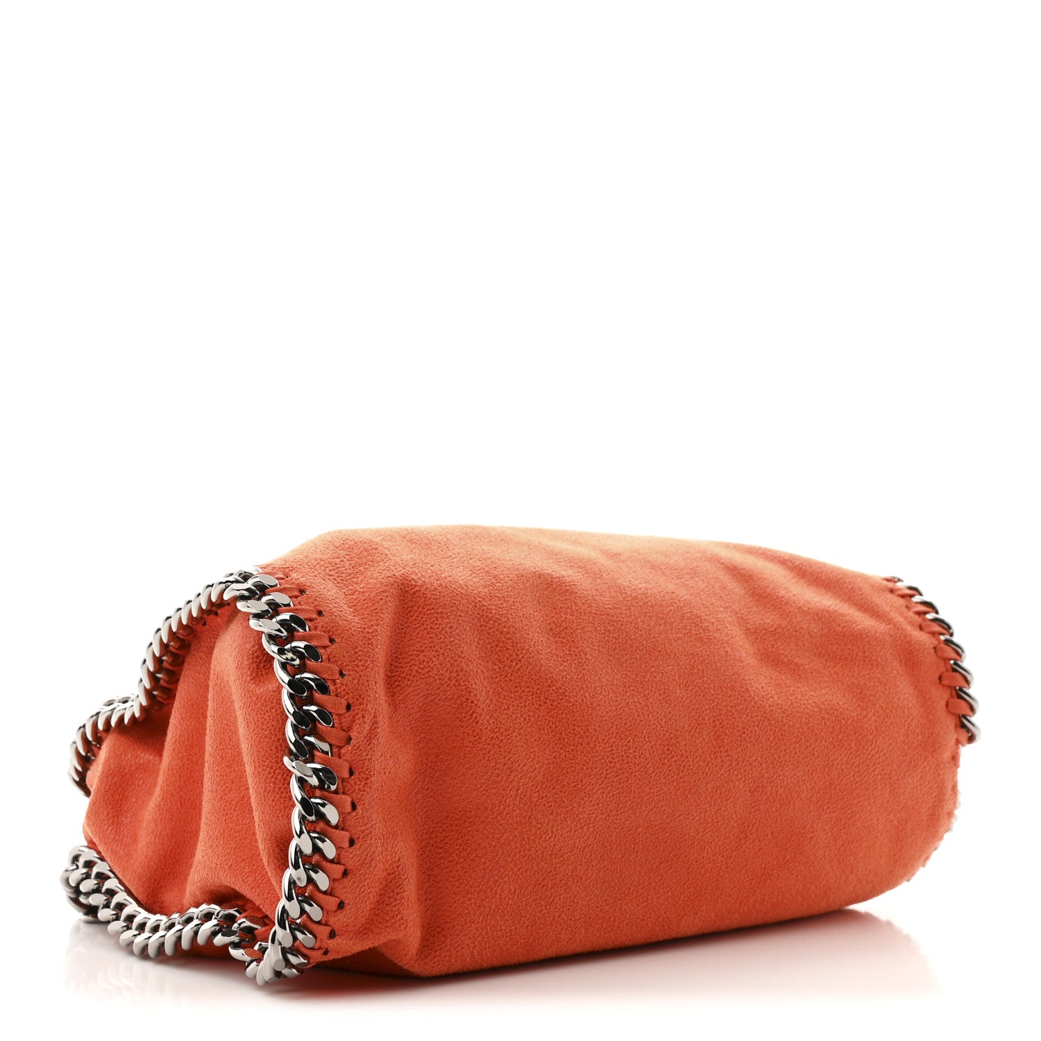 Stella McCartney Shaggy Deer Mini Falabella Fold Over Tote Orange 3 of 9