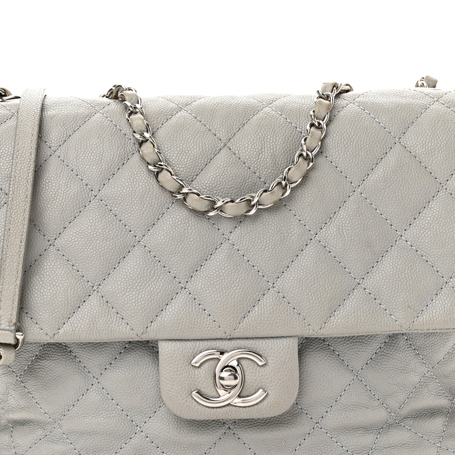 Chanel Caviar Quilted Large Urban Companion Flap Grey 8 of 11