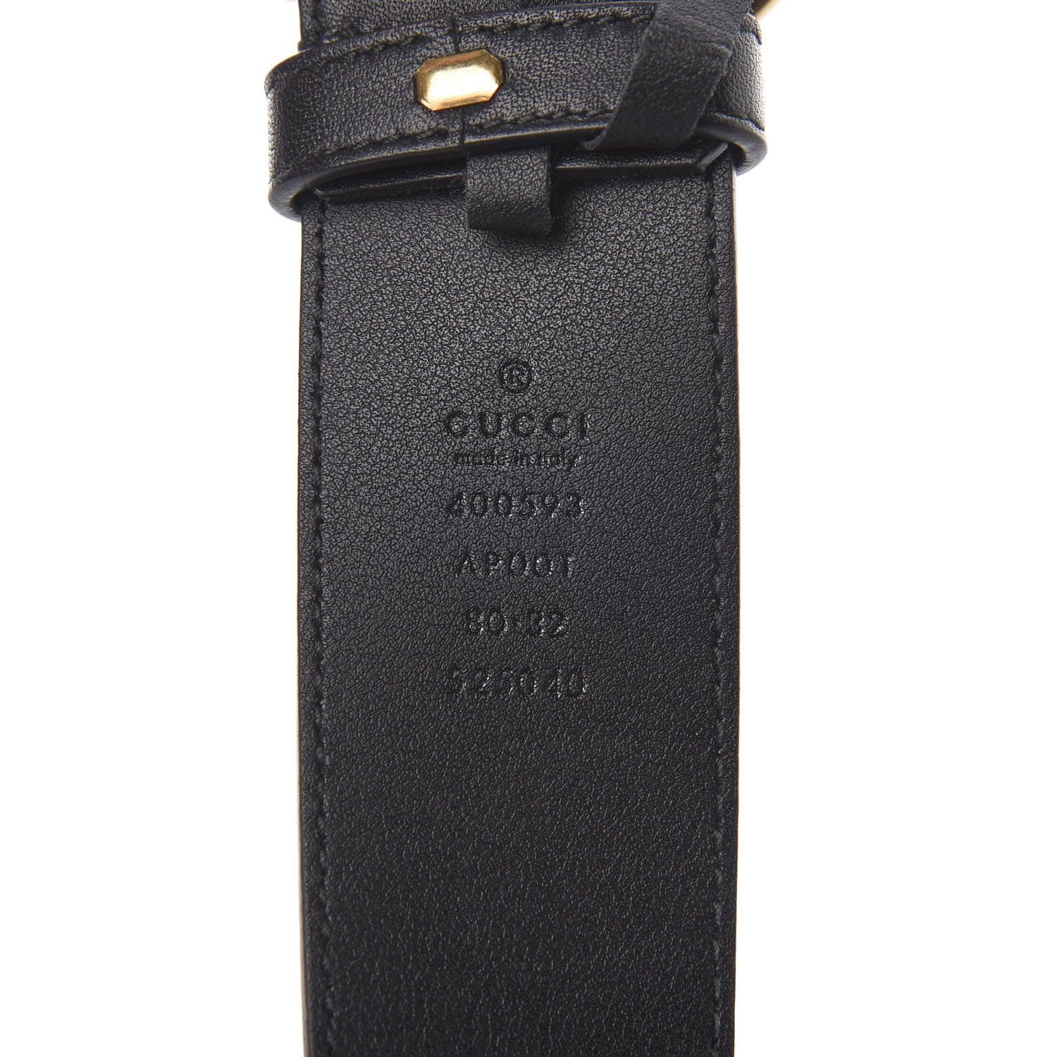Gucci Calfskin Double G 40mm Belt 80 32 Black 3 of 5