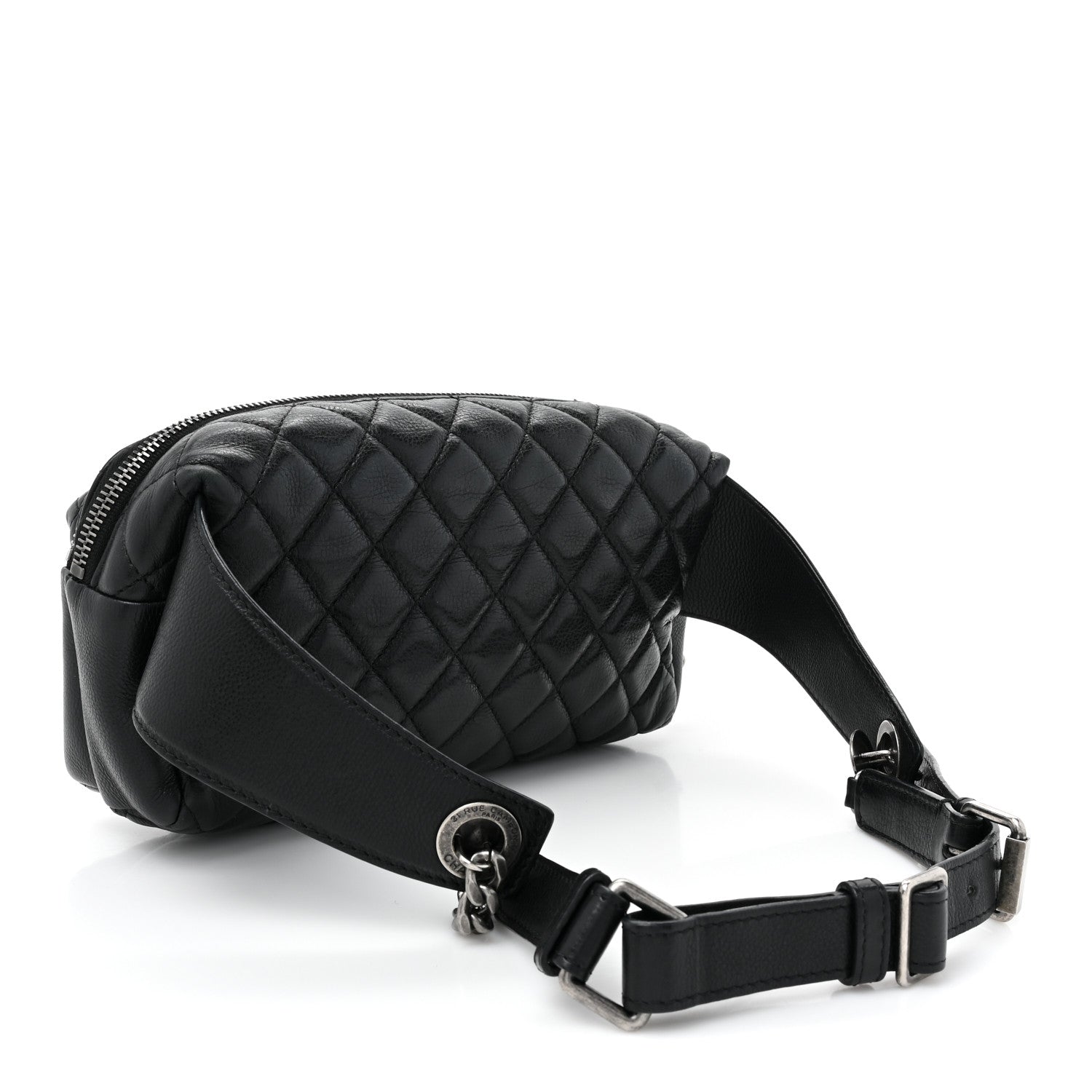 Chanel Calfskin Quilted Waist Bag Black 3 of 17