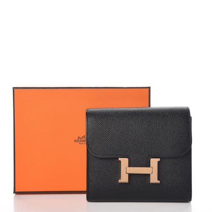 Hermes Epsom Constance Short Wallet Black 10 of 10