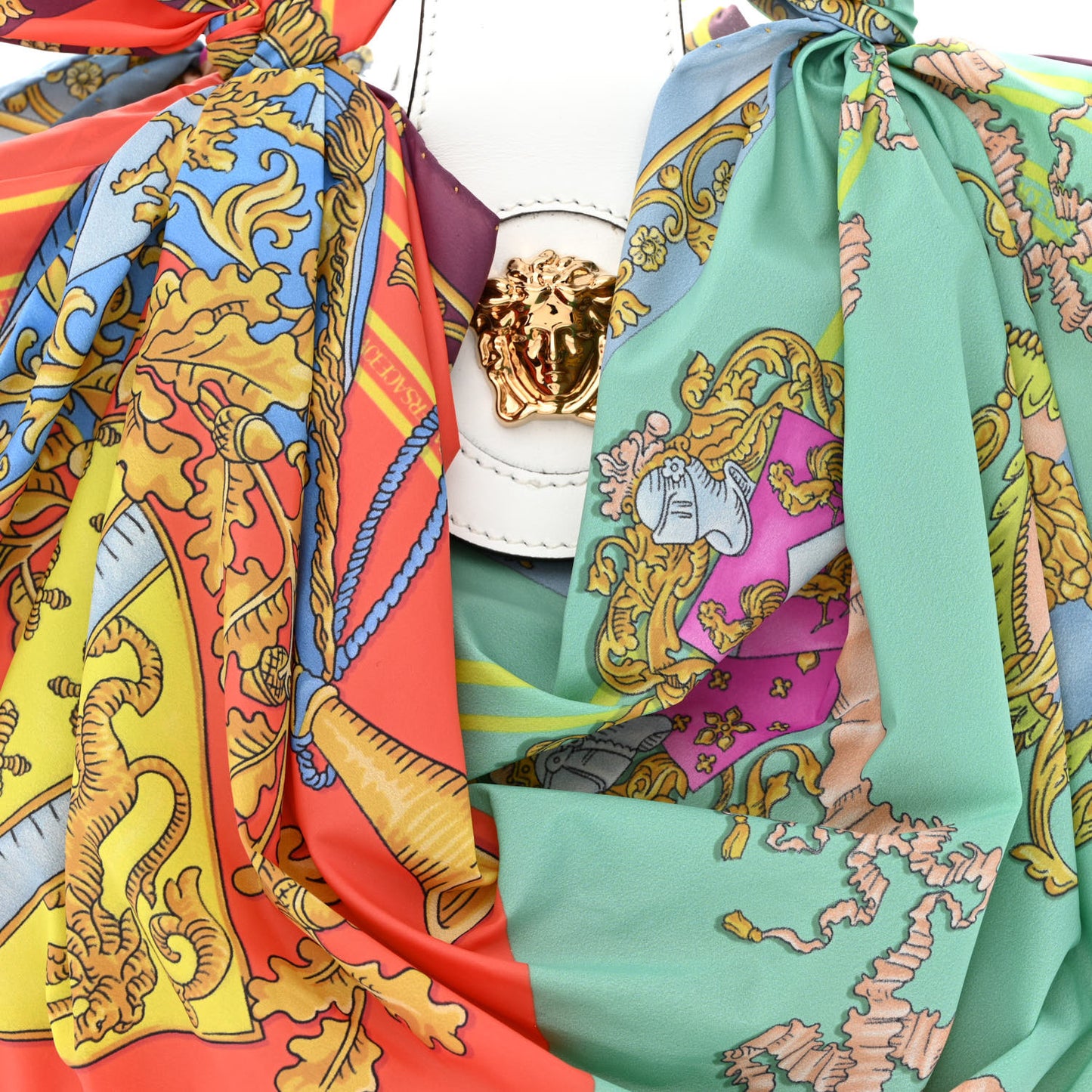 Raffia Silk Basket Bag Multicolor