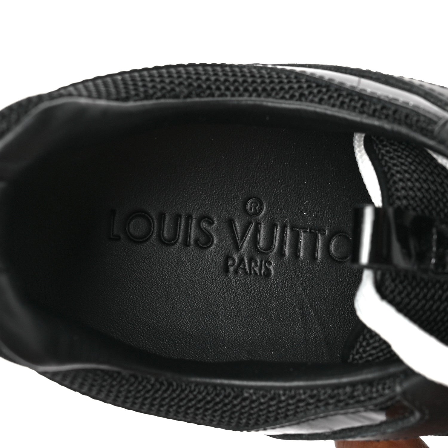 Louis Vuitton Calfskin Monogram Run Away Sneakers 38 Black 8 of 8